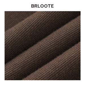 Veste décontractée de luxe pour <span class=keywords><strong>homme</strong></span> toutes saisons 2026 en laine modal/coton, confortable et chaude, en tissu crocheté, à revers zippé, respirante, pour le printemps - Product Image 5