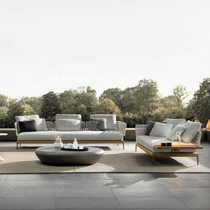 Set di Divani <span class=keywords><strong>da</strong></span> <span class=keywords><strong>Giardino</strong></span> <span class=keywords><strong>in</strong></span> <span class=keywords><strong>Rattan</strong></span> PE, Sedie Lounge per Esterni, Set di Divani <span class=keywords><strong>in</strong></span> Alluminio per Hotel, Patio, Set di Divani Moderni <span class=keywords><strong>in</strong></span> Legno di Teak - Product Image 2