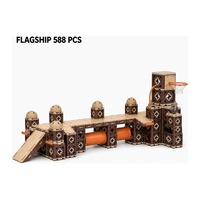588 pièces de blocs de construction modulaires haut de gamme avec 366 cartes d'activités, 6 manuels pour enseignants, équipement de jeu sportif d'intérieur pour enfants