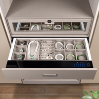 Luxus Kleider schrank Armaturen Passwort Finger abdruck herausziehen verdeckt sicher Bargeld Geld Schmuck Metall Safe
