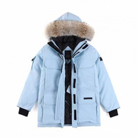 Veste d'expédition canadienne décontractée, qualité originale, grande taille, logo brodé, reversable, duvet d'oie, pour homme