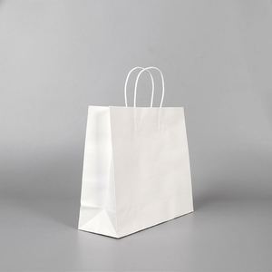 Bolsa de Papel Kraft Blanca para Regalo, Ecológica, Clásica, Personalizable, con Asas Retorcidas, Reciclable y Duradera - Product Image 2