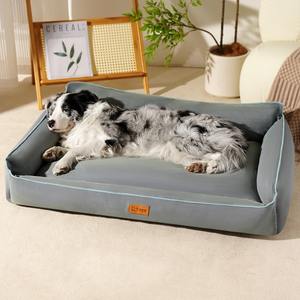 Grand lit pour chien lavable étanche à l'eau et à mâcher canapé-lit de luxe pour animaux de compagnie - Product Image 2