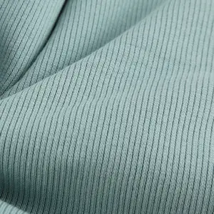 2087# Boa elasticidade 180gsm tecido de malha leve tingido liso para roupas e aparelhos 95% algodão 5% spandex