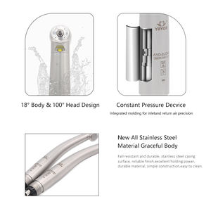 Pieza de mano de alta velocidad Dental de acero inoxidable LED profesional con rociador de agua de 4 agujeros y función antisucción - Product Image 6