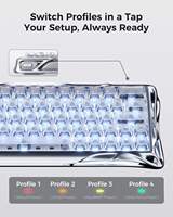 Teclado para Juegos GravaStar Mercury V60 Pro 60% con Cable, Switches UFO, Disparo Rápido de 8KHz, 0.005mm, Totalmente de Aluminio, Intercambiable en Caliente, RGB