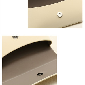Boîte à lunettes en PU de haute qualité avec logo personnalisé, étui à lunettes blanc avec chiffon de nettoyage - Product Image 6