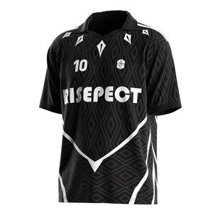 Camiseta de Fútbol con Cuello en V, Estilo Polo, Impresión por Sublimación, Control de Humedad, Secado Rápido, Logotipo Personalizado para el Día del Partido - Product Image 1