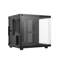 Boîtier d'ordinateur vertical Micro ATX incurvé Cross-border Prism Mini avec panneau latéral en verre trempé, refroidissement liquide et ports USB 3.0 avant