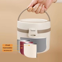 Hochwertiger 304 Edelstahl Tragbarer Essensbehälter für Warme Speisen Thermoskanne Kinder Bento-Box Auslaufsicherer Lebensmittelbehälter