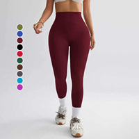 Leggings de Yoga Personalizados, Sin Costuras, de Cintura Alta, Ajustados, de Secado Rápido, Color Sólido, Efecto Push-Up, para Gimnasio y Fitness, para Mujer