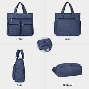 Bolso de Mano de Nailon para Mujer, Bolso Tote con Múltiples Bolsillos, Bolso Bandolera, Adecuado para Maestras, Uso Diario en la Escuela y la Oficina - Product Image 5