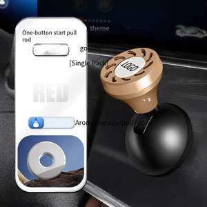 تخصيص زر بدء بنقرة واحدة للسيارات عصا التحكم الزخرفية مع زر ورقة الروائح غطاء سيارة واقية - Product Image 2