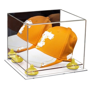 Manufacturer Supplier Tabletop Clear Acrylic 4mm Thick Baseball Cap Display Case with Metal Feet Base JUST in CASE Brand - Product Image 6