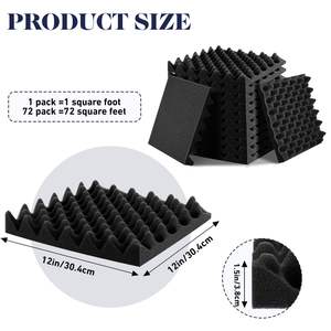Panneaux acoustiques en mousse de carton d'œufs <span class=keywords><strong>BONNO</strong></span>, mousse insonorisante ignifuge, absorption acoustique, isolation phonique pour porte - Product Image 3
