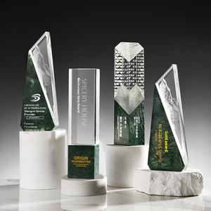 Trofeo de Cristal de Mármol Personalizado PARA EL Personal Destacado, Premio de Reunión Anual Empresarial con Grabado <span class=keywords><strong>Gratis</strong></span>, Otras Artesanías de Cristal - Product Image 3