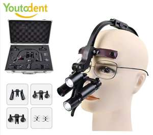 Bandeau réglable de dentiste de 5W LED avec loupes binoculaires ensemble complet <span class=keywords><strong>microscope</strong></span> dentaire pour la chirurgie <span class=keywords><strong>loupe</strong></span> vision claire - Product Image 2