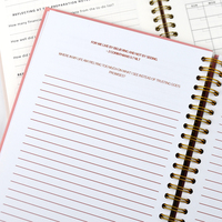 Impression personnalisée de carnets, reliure spirale, impression sur papier cartonné, carnet de notes, agenda, planificateur pour le bureau et l'école