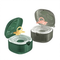 Boîte à sucettes pour bébé, boîte de rangement en PP, portable, anti-poussière, avec musique, emballage en plastique transparent