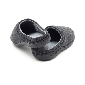 Closed Toe Indoor Home <strong>Slippers</strong> Customized Logo TPR Sole Anti-slip <strong>Felt</strong> Cloth Men <strong>Slippers</strong> - Product Image 4