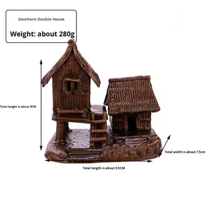 <span class=keywords><strong>Aquarium</strong></span> Landschapsdecoratie Aquatische Benodigdheden Bonsai Keramisch Huis Rieten Huisje Shandong Decoratief Gras - Product Image 5