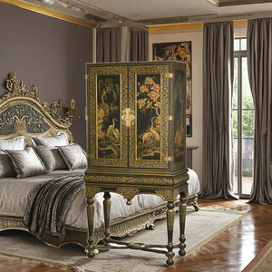 Yips-Conjunto de muebles de dormitorio con diseño de grúa, armario de madera clásico de 2 puertas, estilo chinoiserie, pintado a mano - Product Image 4