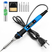 Fer à souder électrique 80W à température réglable avec écran LCD numérique 110V 220V, kit d'outils de réparation et de retravaillage avec pointes de fer à souder