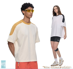 เสื้อยืดแขนแร็กแลนบล็อกสี 240 กรัมสำหรับผู้ชาย แห้งเร็ว ระบายอากาศได้ดี ทรงโอเวอร์ไซส์ สไตล์สตรีทแวร์ ต้านเชื้อแบคทีเรีย เสื้อลำลองสำหรับฤดูร้อน - Product Image 6