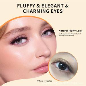 Cils YY faits à la main, greffés à la racine, ultra doux, à floraison automatique pour un effet courbé, beauté 6D, salon de beauté - Product Image 2