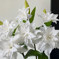 W-A1291 Fleurs artificielles de lys de bonne qualité, toucher réel, lys calla, fleurs artificielles pour la décoration de mariage et de la maison