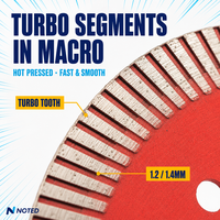 Lame diamantée turbo ultra-mince à pressage à chaud pour meuleuse sans fil, pour la découpe rapide et l'acheminement lisse des panneaux de porcelaine fins, OEM