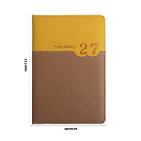 Agenda en cuir rigide, nouveau design 2027, avec logo gravé sur mesure, pour le bureau et les fêtes.