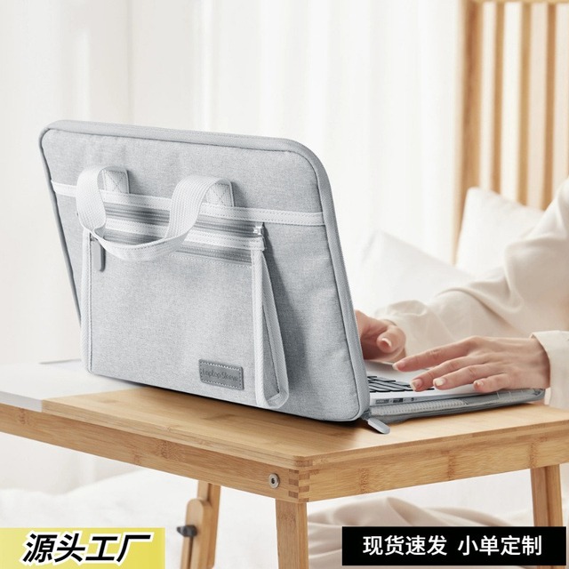 Custom Size Waterproof Oxford Pu Shakeproof  macbook Air Storage Handbag Portable Universal Laptop Bag for Business Travel