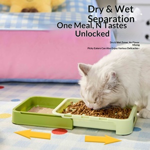 Bols doubles interactifs <span class=keywords><strong>pour</strong></span> chiens et chats, en plastique, <span class=keywords><strong>pour</strong></span> une alimentation saine et lente, portables, <span class=keywords><strong>pour</strong></span> une utilisation en intérieur - Product Image 3