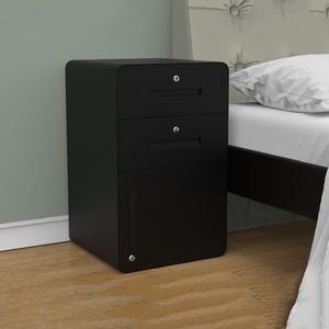 Vòng Arc Di Chuyển Phòng Ngủ Màu Đen Kim Loại Tủ 1 Cửa <span class=keywords><strong>2</strong></span> Ngăn Kéo Thép Di Động Bệ Tủ Hồ Sơ - Product Image 6