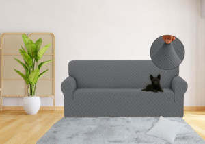 आधुनिक 3-सीट बर्गुंडी खिंचाव जैक्वार्ड एंटी-स्लिप सोफा कवर हाई-ग्रेड पॉलिएस्टर कपड़े फैशनेबल सुरक्षात्मक सजावट ठोस - Product Image 4