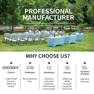 Hot bán 5ft 6ft 8ft tiệc gấp Vòng bảng nhựa cho các sự kiện đám cưới nhựa vòng bàn ăn - Product Image 5