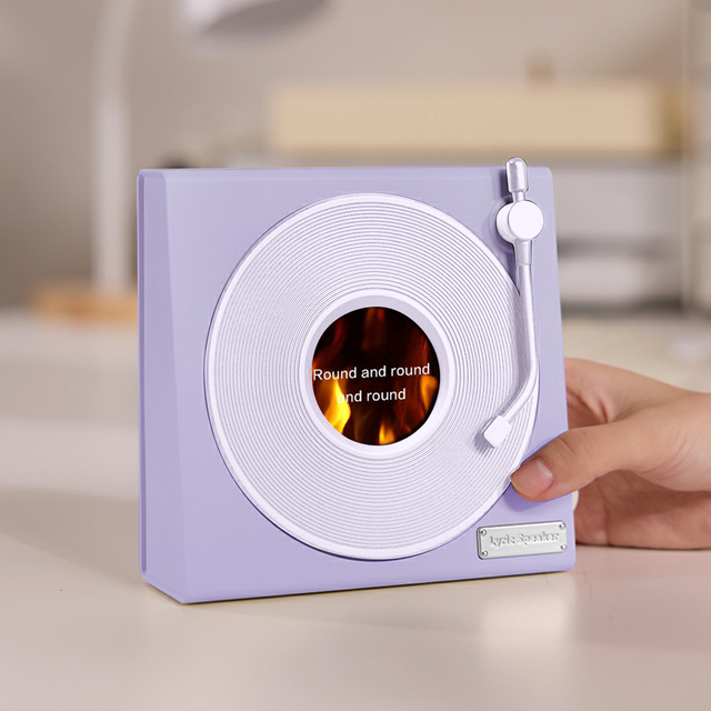 Retro Floating Vinyl for Bluetooth Speaker with White Noise Consumer Electronics Lyric Display BT Wireless Speaker