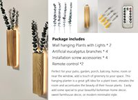 202504 eukaliptus buatan lampu LED vas dinding pedesaan dekorasi dinding tempat lilin palsu tanaman kering bunga palsu untuk rumah