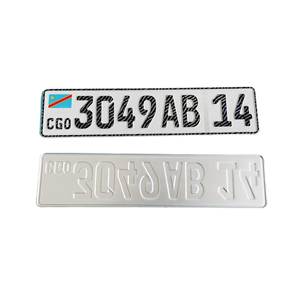 Placa de Matrícula de Acrílico para <span class=keywords><strong>Coche</strong></span> Congo, Placa de Vehículo de Plástico RDC - Product Image 4