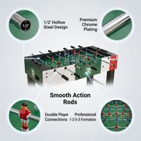 Table de baby-foot en MDF de 48 pouces avec tiges chromées pour divertissement familial en salle de jeux intérieure - Vente en gros
