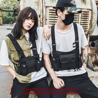 Sac de poitrine, sac de veste, streetwear tendance, sac tactique multi-poches, sac de veste original pour hommes