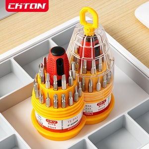 CHTON <b>Screwdriver</b> <b>Set</b> 31 In 1 Magnetic Crv <b>Bits</b> Professional Tools For Diy Repair - Product Image 1