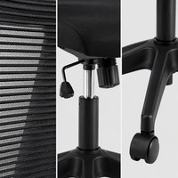 Chaise de bureau ergonomique pivotante en tissu maillé moderne, chaise de travail pour employés, chaise de bureau confortable et réglable