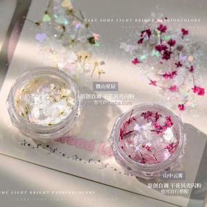 Novedad en accesorios para uñas <span class=keywords><strong>de</strong></span> flores secas <span class=keywords><strong>de</strong></span> 6 colores, pieza mixta <span class=keywords><strong>de</strong></span> concha Flash, polvo <span class=keywords><strong>de</strong></span> ópalo, Nube <span class=keywords><strong>de</strong></span> fantasía, brocado, purpurina, arte <span class=keywords><strong>de</strong></span> uñas - Product Image 5