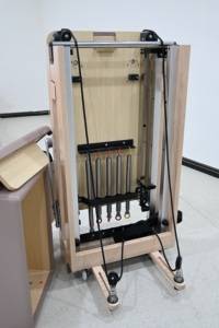 Oak <b>Foldable</b> Adjustable Reformer Multifunctional Home Fitness Equipment, Portable & for Yoga ARF01-X Solid Wood <b>Foldable</b> Frame D - Product Image 3
