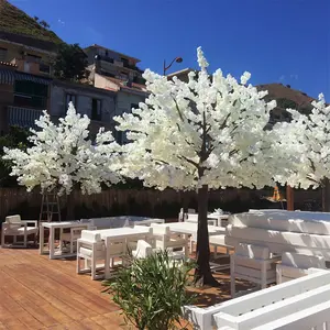 Arbre à fleurs blanches en plastique, fabricants chinois, décoration de Restaurant, de mariage, grand arbre artificiel avec fleurs de cerisier, 350 CM, 1 pièce