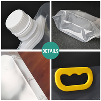 Sacs de camping réutilisables en plastique de 1,5 L, anti-pression, anti-chute, avec bec verseur pour le stockage d'eau et de liquides, directement de l'usine