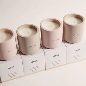 Vela Aromática de Lujo con Logotipo Personalizado en Frasco de Cerámica, Aceite Vegetal Natural, Núcleo de Madera Pura, Cera de Soja, con Caja de Regalo - Product Image 2