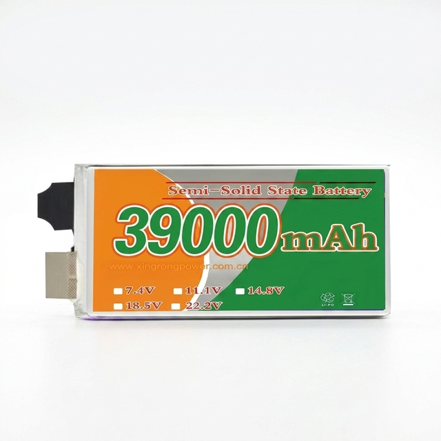 Xingrong New Technology Rechargeable Semi-solid State Lipo Battery Cell 39000mAh 3.7v 10c Drone Battery 400Wh/kg